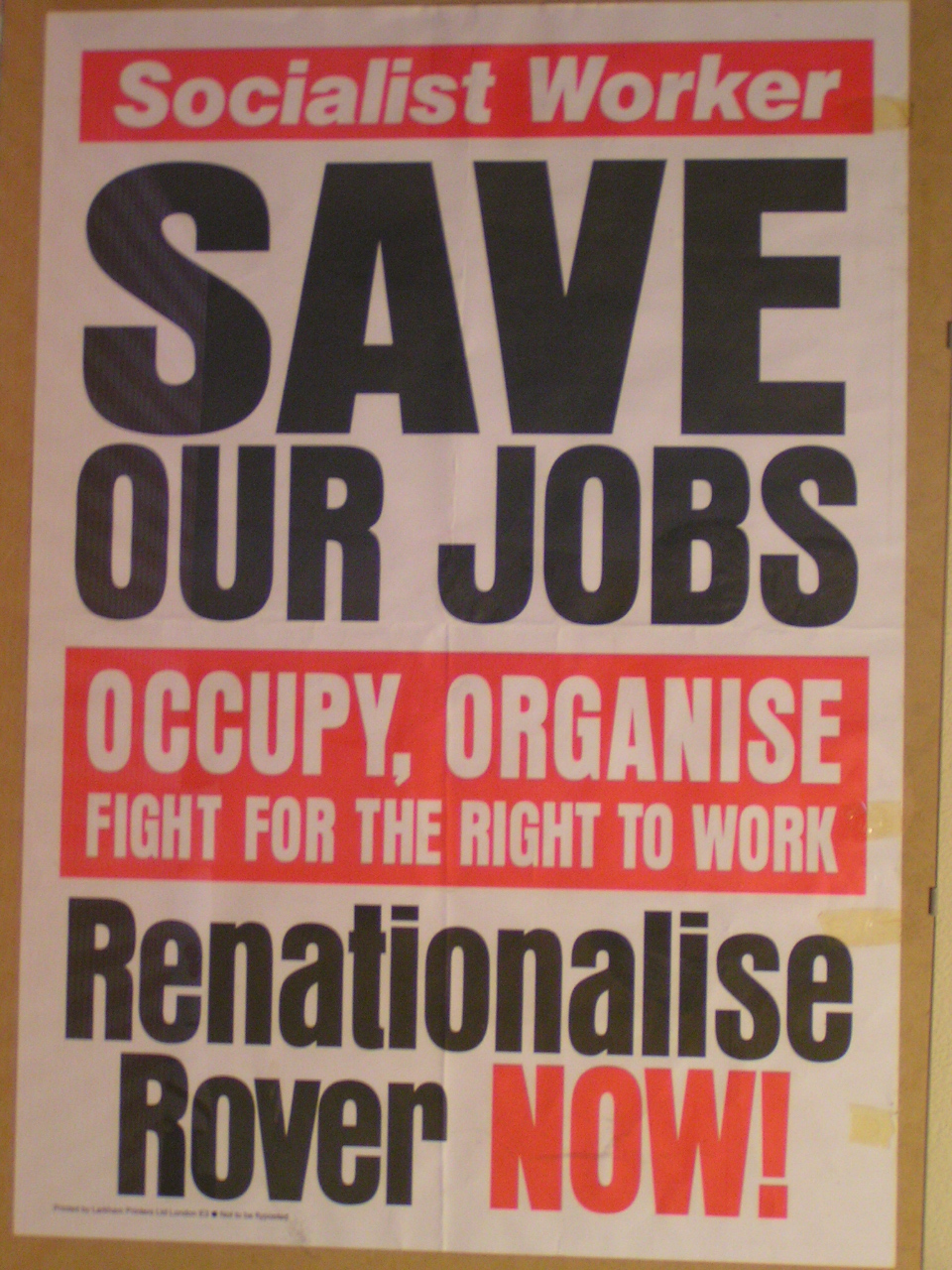 Poster del Socialist Worker